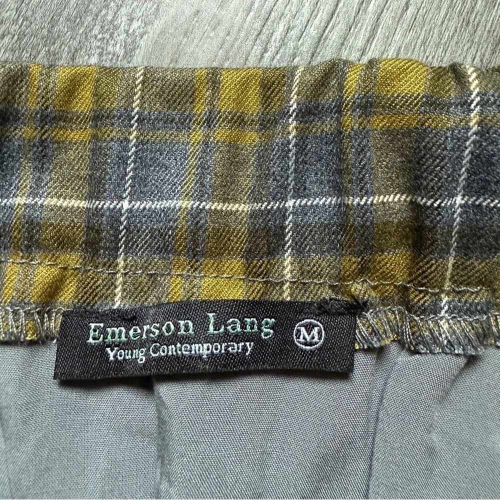 Emerson Lang Plaid Bubble Skirt Streetwear Medium Stretch Elastic Waist - Picture 4 of 11